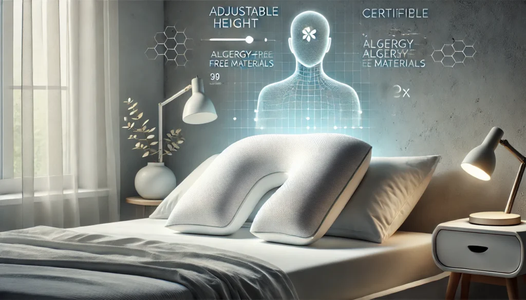 A pillow featuring a digital interface, ideal for those seeking the best pillow for neck arthritis relief.