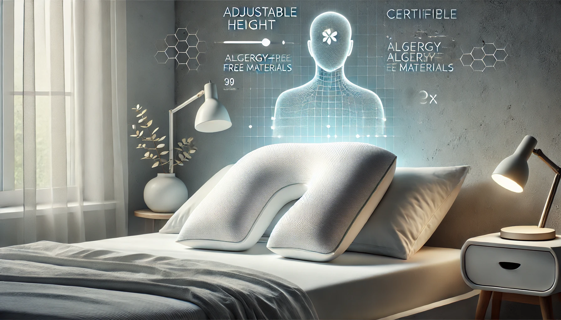 A pillow featuring a digital interface, ideal for those seeking the best pillow for neck arthritis relief.