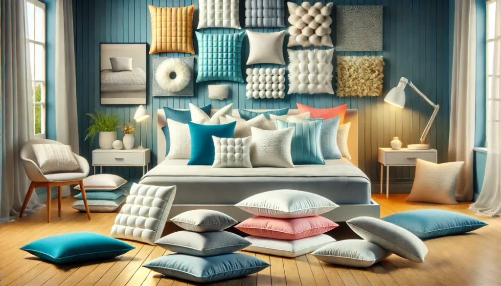 What Are the Best Rated Pillows – stylish bedroom filled with top-rated pillows in modern designs.