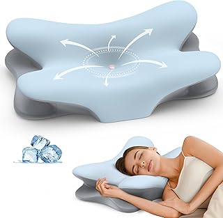Cervical Neck Pillow for Pain Relief Blue