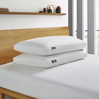 Serta White Goose Feather Down Fiber Pillow Set King