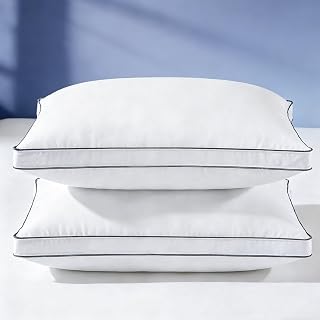 NightHug Luxury Goose Feather Down Pillow King Size Set of 2