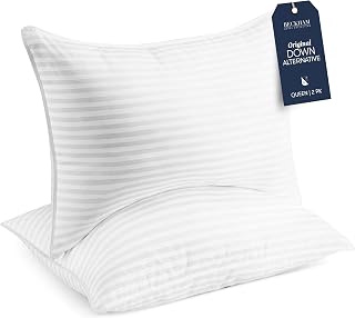 Beckham Hotel Collection Bed Pillows Standard/Queen Size Set of 2 - Original Soft Down Alternative Pillow for Sleeping