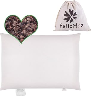 Organic Buckwheat Pillow for Sleeping, 100% Natural Premium buckwheat hulls