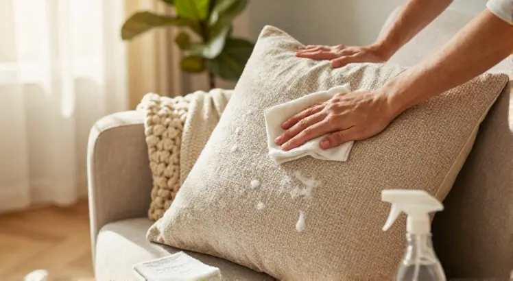 how to clean backrest pillow