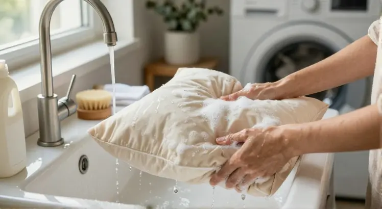 how to wash a bed rest pillow