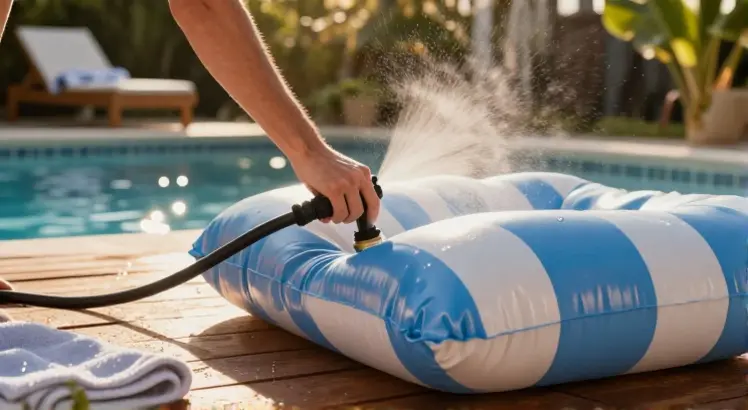 how to inflate an air pillow for your pool