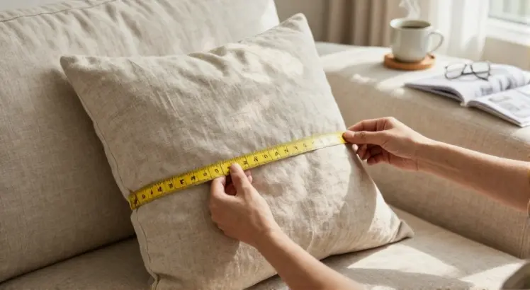how to measure throw pillows