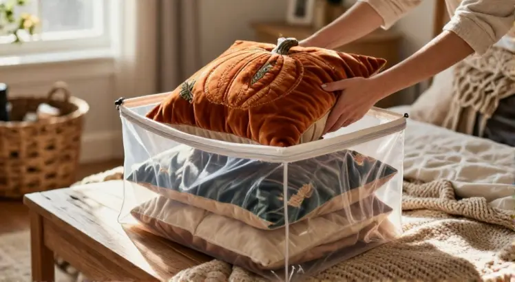 how to store seasonal pillows