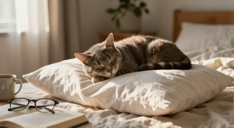why does my cat like to sleep on my pillow