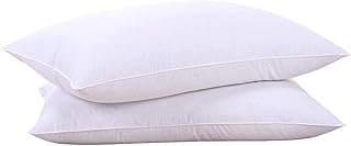 puredown Goose Feathers and Down White Pillows King Size Set of 2