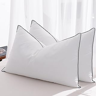 Mosluna Feather Down Pillows Queen Size Set of 2