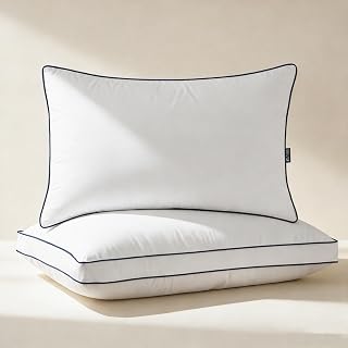 DOWNCOOL Goose Down Bed Pillows Queen Size Set of 2