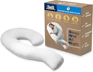 Contour Swan Shaped Body Pillow | Orthopedic Body Pillow for Back, Hip & Leg Relief 