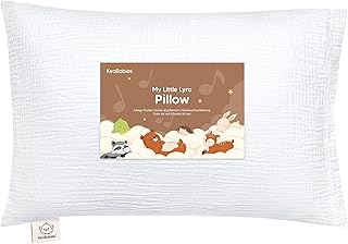 KeaBabies Toddler Pillow with Pillowcase – 13x18 Soft, Breathable Organic Cotton Muslin Kids Pillow