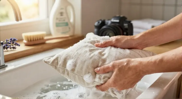 how to wash a backrest pillow