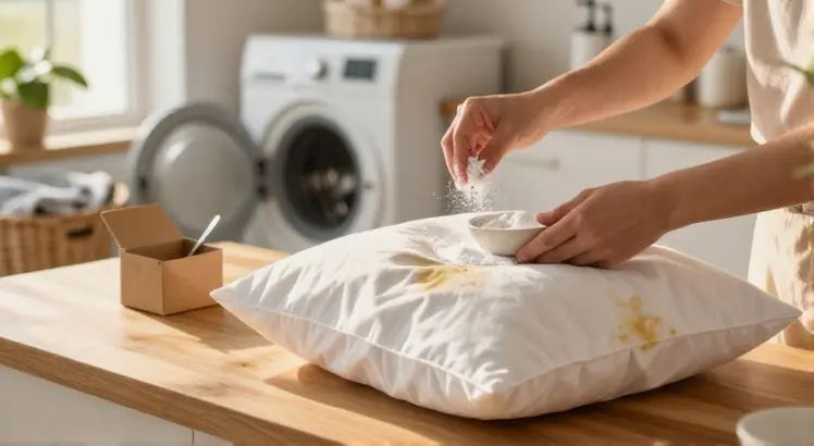how to wash pillows with baking soda