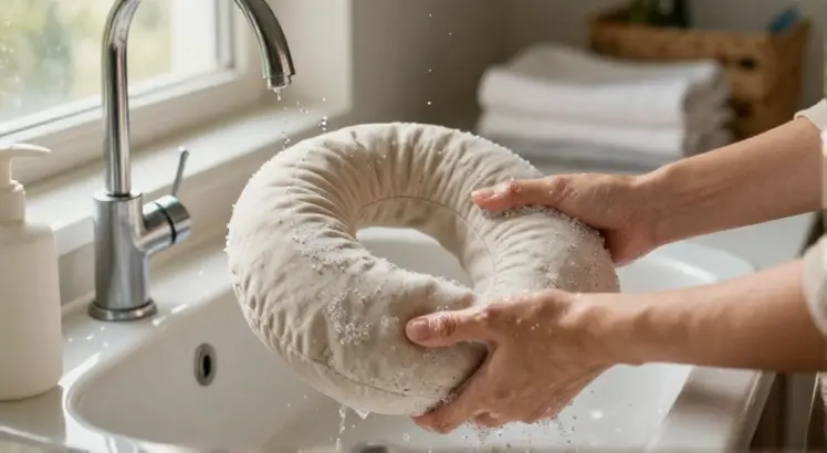 how to wash neck pillow with beads